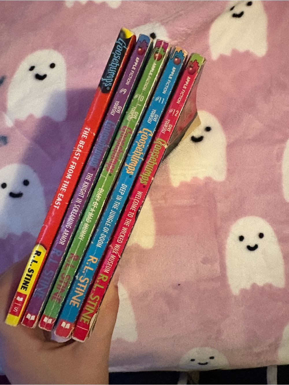 Goosebumps Kids Book Set by R.L. Stine - Red, Green, Blue Spines